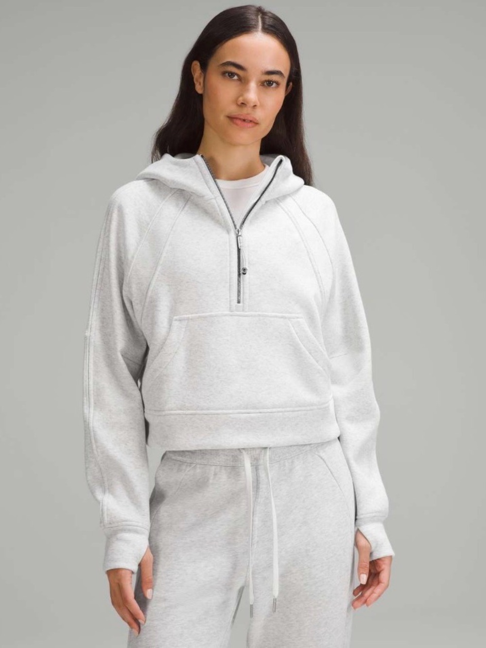 Lululemon Scuba Oversized Half-Zip Hoodie *Plush
Heathered Alpine White M/L